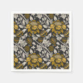 Ornate floral pattern with large gold flowers  serviette (Vorderseite)