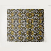 Ornate floral pattern with large gold flowers  wandteppich (Vorderseite (Horizontal))
