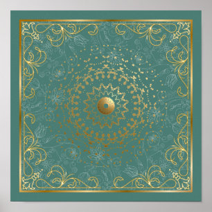 Ornate Flourish Blumenwirbel  Poster