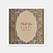 Ornate Framed Mardi Gras Masquerade Serviette (Vorderseite)
