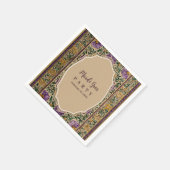 Ornate Framed Mardi Gras Masquerade Serviette (Ecke)