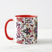 Ornate Geometric Floral Pattern Tasse (Links)