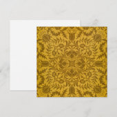 Ornate gold floral pattern with symmetrical dankeskarte (Vorne/Hinten)