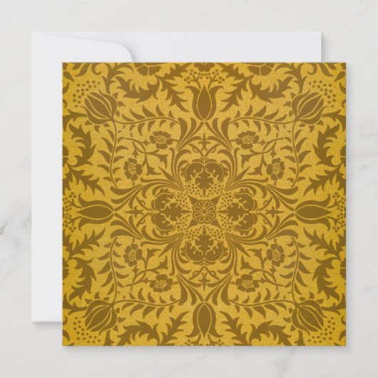Ornate gold floral pattern with symmetrical dankeskarte (Vorderseite)