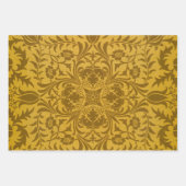 Ornate gold floral pattern with symmetrical geschenkpapier set (Vorderseite 3)