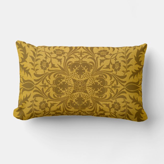 Ornate gold floral pattern with symmetrical lendenkissen (Vorderseite)