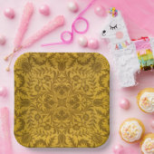 Ornate gold floral pattern with symmetrical pappteller (Party)