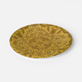 Ornate gold floral pattern with symmetrical pappteller