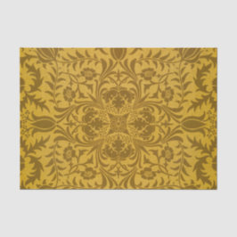 Ornate gold floral pattern with symmetrical seidenpapier