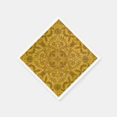Ornate gold floral pattern with symmetrical serviette (Ecke)