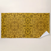 Ornate gold floral pattern with symmetrical strandtuch (Vorderseite)