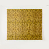 Ornate gold floral pattern with symmetrical wandteppich (Vorderseite (Horizontal))