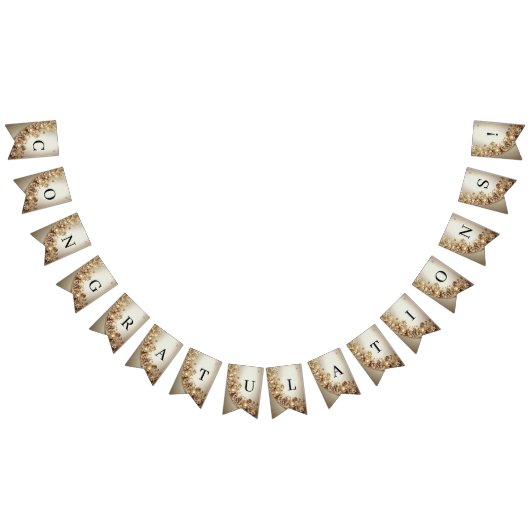 Ornate Gold Flourish Bunting Flag Wimpelkette (Alle)