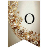 Ornate Gold Flourish Bunting Flag Wimpelkette (Zweite Fahne)