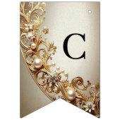 Ornate Gold Flourish Bunting Flag Wimpelkette (Erste Fahne)