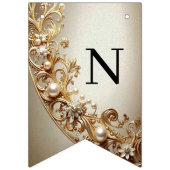 Ornate Gold Flourish Bunting Flag Wimpelkette (Dritte Fahne)