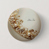 Ornate Gold Flourish Button (Vorderseite)