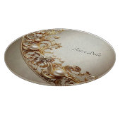 Ornate Gold Flourish Cutting Board Schneidebrett (Ecke)