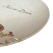 Ornate Gold Flourish Cutting Board Schneidebrett (Ecke)