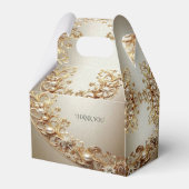 Ornate Gold Flourish Favor Box Geschenkschachtel (Rückseite)