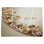 Ornate Gold Flourish Gift Bag Große Geschenktüte (Vorderseite)