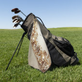 Ornate Gold Flourish Golf Towel Golfhandtuch (Gras)