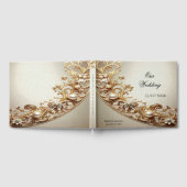Ornate Gold Flourish Guest Book Gästebuch (Voll)