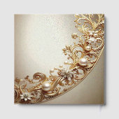 Ornate Gold Flourish Guest Book Gästebuch (Rückseite)