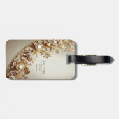 Ornate Gold Flourish Luggage Tag Gepäckanhänger (Rückseite horizontal)