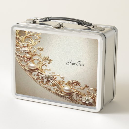 Ornate Gold Flourish Lunch box (Vorderseite)