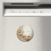 Ornate Gold Flourish Magnet (In Situ (Geschirrspüler))