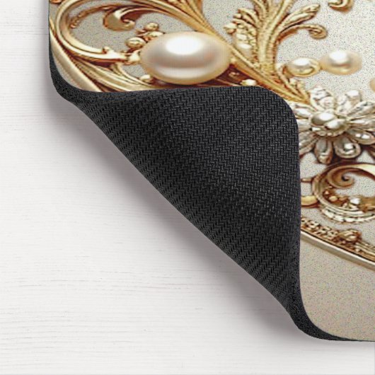 Ornate Gold Flourish Mousepad (Ecke)
