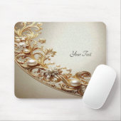 Ornate Gold Flourish Mousepad (Mit Mouse)