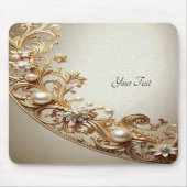 Ornate Gold Flourish Mousepad (Vorne)