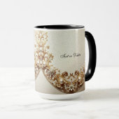 Ornate Gold Flourish Mug Tasse (VorderseiteRechts)