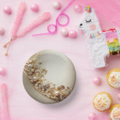 Ornate Gold Flourish Paper Bowls Pappteller (Party)