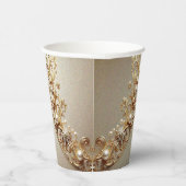 Ornate Gold Flourish Paper Cups Pappbecher (Rechts)