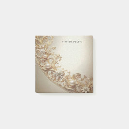 Ornate Gold Flourish Post it Notes Post-it Klebezettel