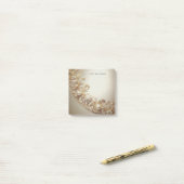 Ornate Gold Flourish Post it Notes Post-it Klebezettel (Auf Schreibtisch)