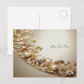 Ornate Gold Flourish Postcard Postkarte (Vorne/Hinten)