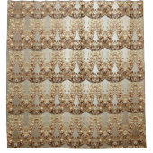 Ornate Gold Flourish Shower Curtain Duschvorhang (Vorderseite)