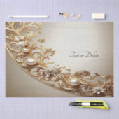 Ornate Gold Flourish Tissue Paper Seidenpapier (Handwerk)