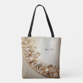 Ornate Gold Flourish Tote Bag Tasche (Rückseite)