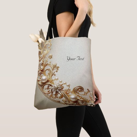 Ornate Gold Flourish Tote Bag Tasche (Von Nahem)