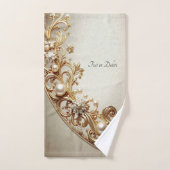 Ornate Gold Flourish Towel Set (Handtuch)