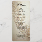 Ornate Gold Flourish Wedding Programm (Vorderseite)