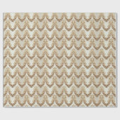 Ornate Gold Flourish Wrapping Paper Geschenkpapier (Flach)
