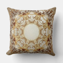 Ornate Gold Throw Pillow