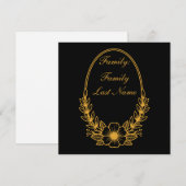 Ornate Gold Wreath Invitation with Custom Text Des (Vorne/Hinten)