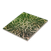 Ornate Green and Gold Tile Design Fliese (Seite)